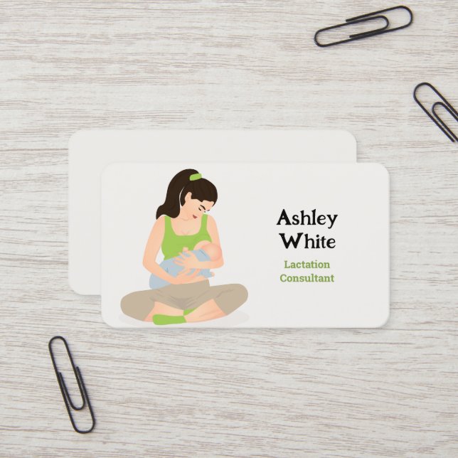 Carte De Visite Consultant en lactation Allaitement (Devant/Arrière en situation)