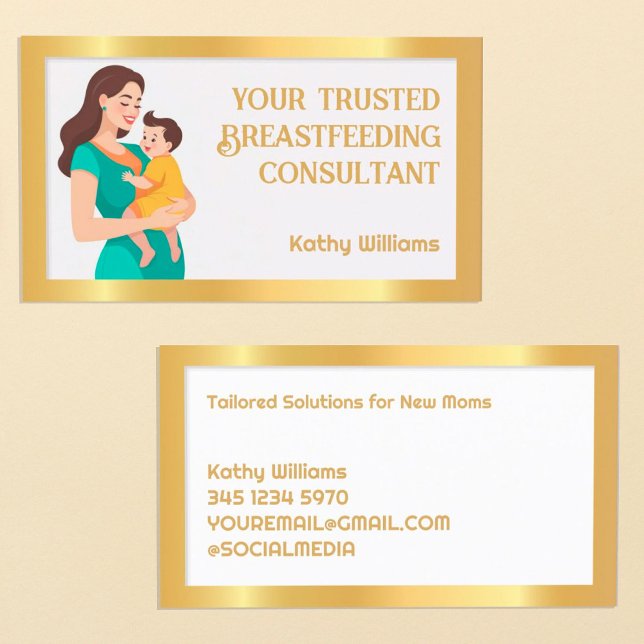 Carte De Visite Consultant en lactation de Luxembourg (Lactation Visiting Cards)