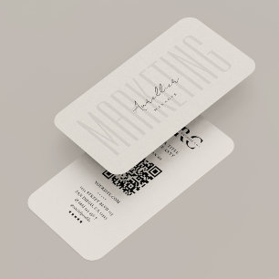 Carte De Visite Consultant en marketing minimaliste Sable