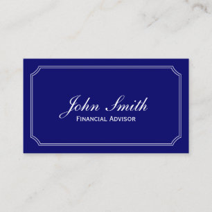 Carte De Visite Consultant en matière bleu classique de conseille