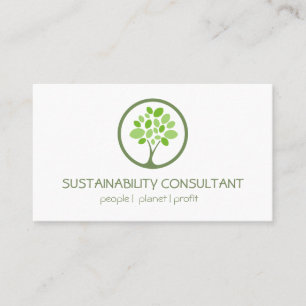 Carte De Visite Consultant en matière de développement durable du 