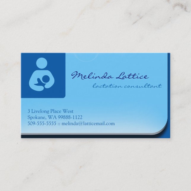 Carte De Visite Consultant en matière de lactation (Devant)