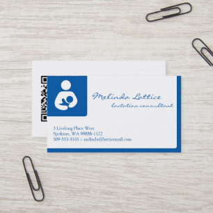 Carte De Visite Consultant en matière de lactation avec le code d