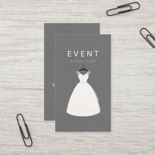 Carte De Visite Consultant en matière d'événement/boutique (Devant/Arrière en situation)