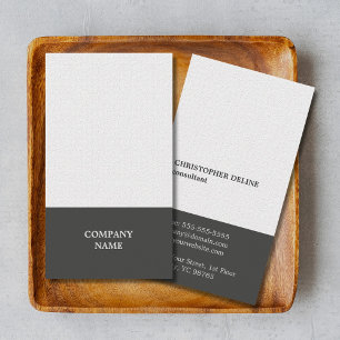 Carte De Visite Consultant en matière gris blanc de texture