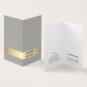 Carte De Visite Consultant en matière gris élégant simple de