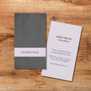 Carte De Visite Consultant en matière mauve-clair gris de rayure