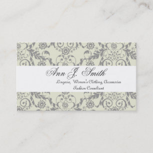 Carte De Visite Consultant en matière subtil floral de boutique de
