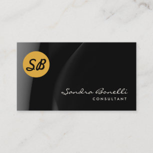 Carte de visite consultant en monogramme ordinaire