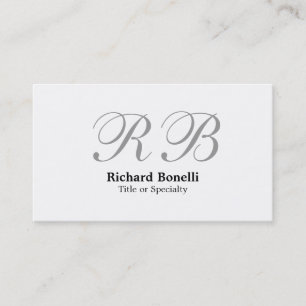 Carte de visite consultant en monographie gris bla
