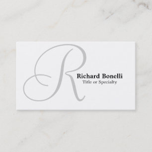 Carte de visite consultant en monographie gris bla