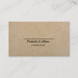 Carte De Visite Consultant en papier Kraft imprimé simple et éléga