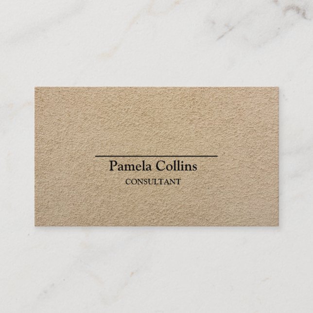 Carte De Visite Consultant en papier Kraft imprimé simple et éléga (Devant)