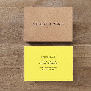 Carte De Visite Consultant en Papier Kraft Imprimé Vert Élégant Mo