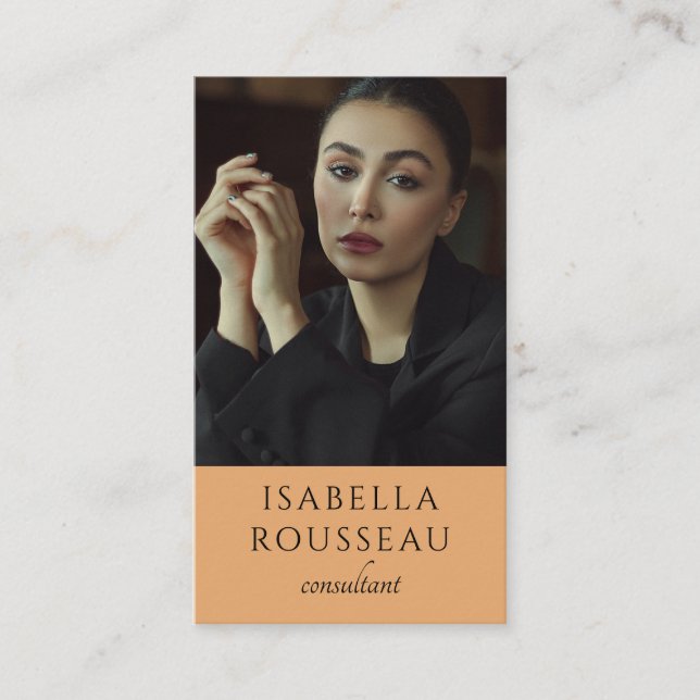 Carte De Visite Consultant en photo moderne (Devant)