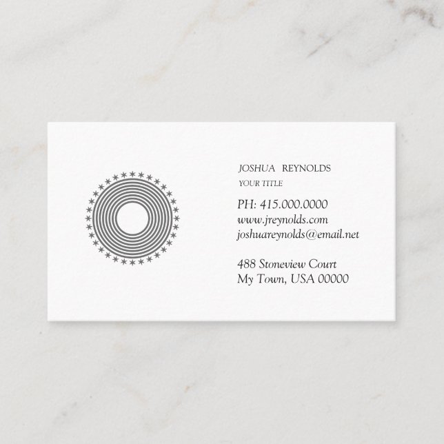 Carte De Visite Consultant en typographie de logo personnalisé (Devant)