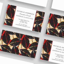 Consultant Feuille Tropical Africain Rouge et Noir
