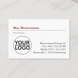 Carte De Visite Consultant fiscal auprès du LOGO
