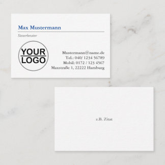 Carte De Visite Consultant fiscal auprès du LOGO