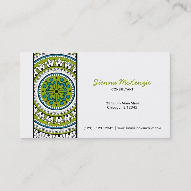 Carte De Visite Consultant Henna Mehndi (Devant)