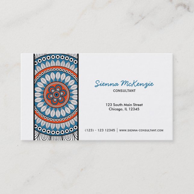 Carte De Visite Consultant Henna Mehndi (Devant)