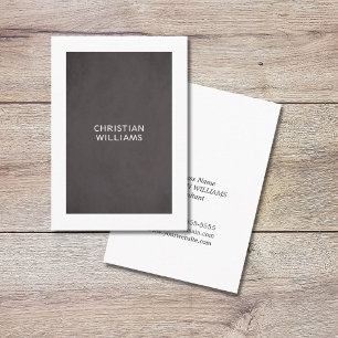 Carte De Visite Consultant minimaliste élégant noir blanc