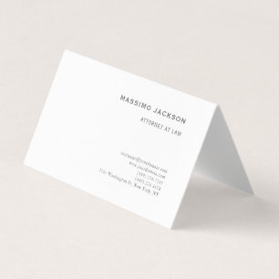 Carte De Visite Consultant minimaliste moderne avocat noir blanc