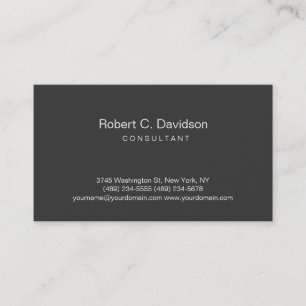 Carte de visite consultant moderne en gris clair