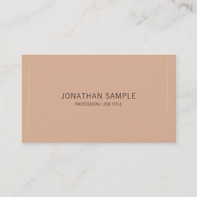 Carte De Visite Consultant moderne tendance élégant Plain Luxury (Devant)