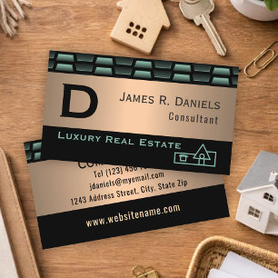 Carte De Visite Consultant Professionnel Luxe Métallisé Vert