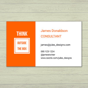 Carte De Visite Consultant professionnel moderne orange