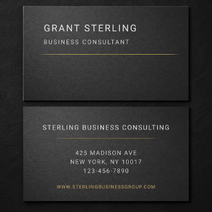 Carte De Visite Consultant Professionnel Noir