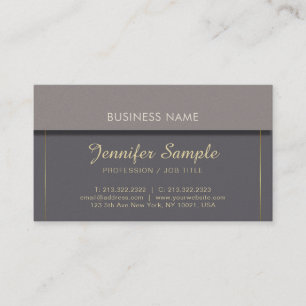 Carte De Visite Consultant professionnel sophistiqué Luxury Plain