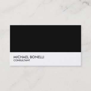 Carte De Visite Consultant professionnel unique en noir blanc