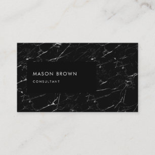 Carte De Visite Consultant Profi Marbre noir moderne