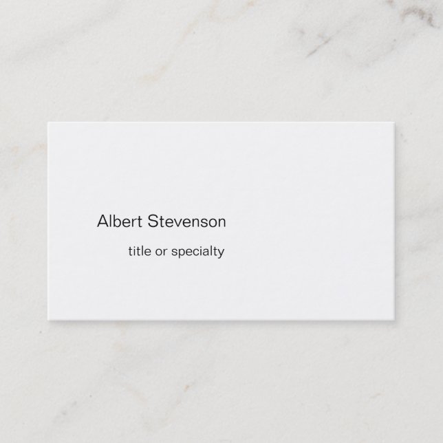 Carte de visite consultant simple en blanc clair (Devant)