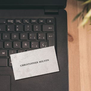 Carte De Visite Consultant simple et élégant en pierre de Faux