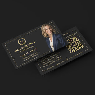 Carte De Visite Consultant Stratégique Moderne Expert-Comptable Ag