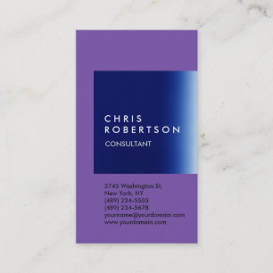 Carte de visite consultant tendance Bleu Bande