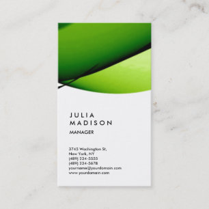 Carte De Visite Consultant vertical vert jaune blanc tendance
