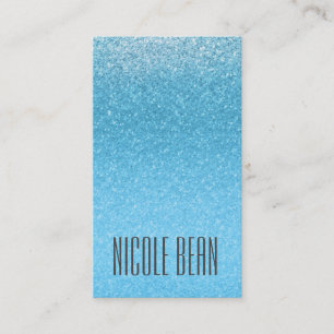 Carte De Visite Conte de fée Parties scintillant bleue Glam Glamor