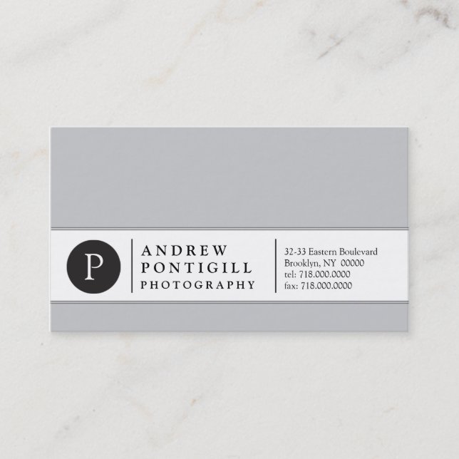 Carte de visite contemporain de monogramme (Devant)