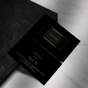Carte De Visite Contemporain moderne Black Champaig Cadre Vip