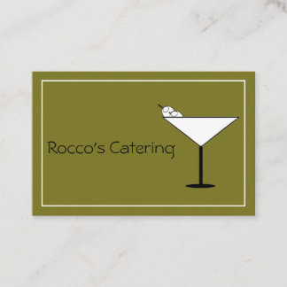 Carte De Visite Contemporary Martini Glass Bartender Business Card