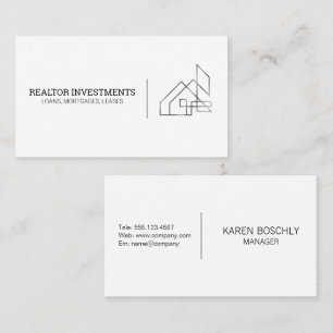 Carte de visite Contemporary Real Estate Logo Desi