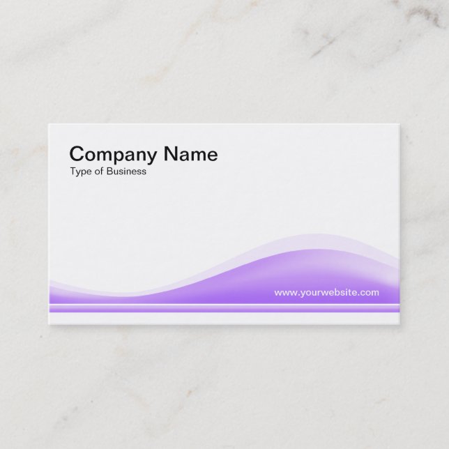 Carte De Visite Contour des vagues - Purple de Pâques (Devant)