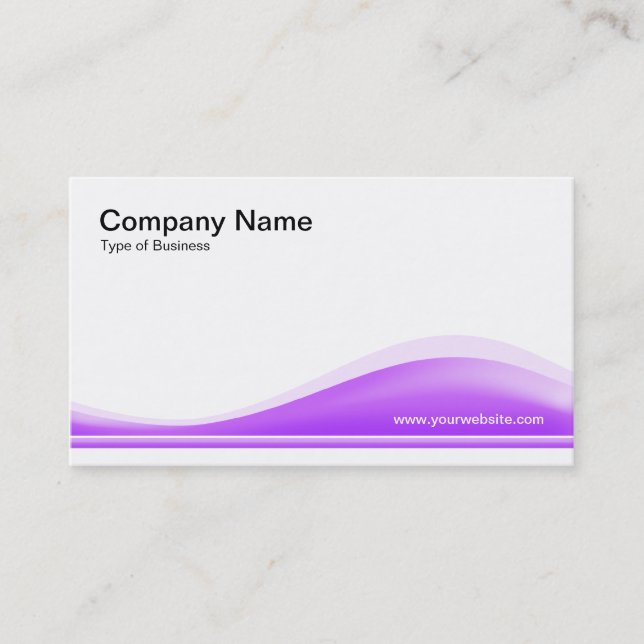 Carte De Visite Contour d'onde - Violet clair (Devant)