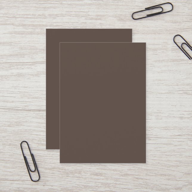 Carte De Visite Contre un mur Brown élégant (Devant/Arrière en situation)