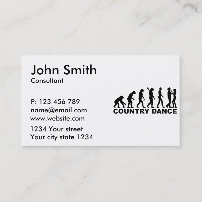 Carte De Visite Contredanse d'évolution (Devant)