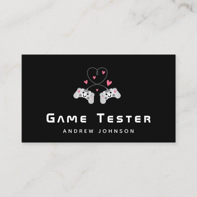 Carte De Visite Contrôleur Joystick Tester Tester Cute (Devant)